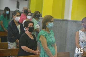 Solemne función religiosa en el templo de Lomo Magullo en honor de la Virgen de las Nieves/Francisco Javier Santana.